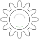Zahnrad M0.2 / 12 Z AD 2,8mmBohrung (D) mm 1,50 Spielpassung HBreite (T) mm 2,0Messing MO58[ZR-M0.2-Z12-T2-DA2.8-D1.5H-MS]