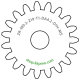 Zahnrad M0.2 / 19 Z AD 4,2mmBohrung (D) mm 1,00 Spielpassung HBreite (T) mm 1,0Messing MO58[ZR-M0.2-Z19-T1-DA4.2-D1H-MS]