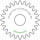Zahnrad M0.4 / 24 Z AD 10,4mmBohrung (D) mm 3,00 Presspassung PBreite (T) mm 2,5POM-C natur[ZR-M0.4-Z24-T2.5-DA10.4-D3P-PN]