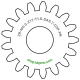 Zahnrad M0.3 / 17 Z AD 5,7mmBohrung (D) mm 2,00 Presspassung PBreite (T) mm 1,5POM-C natur[ZR-M0.3-Z17-T1.5-DA5.7-D2P-PN]