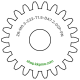 Zahnrad M0.3 / 22 Z AD 7,2mmBohrung (D) mm 2,00 Presspassung PBreite (T) mm 1,5POM-C natur[ZR-M0.3-Z22-T1.5-DA7.2-D2P-PN]