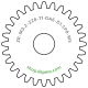 Zahnrad M0.2 / 28 Z AD 6,0mmBohrung (D) mm 1,50 Presspassung P8Breite (T) mm 1,0Messing MO58[ZR-M0.2-Z28-T1-DA6-D1.5P8-MS]