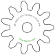 Zahnrad M0.4 / 11 Z AD 5,20mmBohrung (D) mm 1,00 P7Breite (T) mm 3,0POM-C natur[ZR-M0.4-Z11-T3-DA5.2-D1P7-PN]