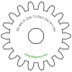 Zahnrad M0.15 / 18 Z AD 3.00mmBohrung (D) mm 0.70 P7Breite (T) mm 1.0POM-C natur[ZR-M0.15-Z18-T1-DA3-D0.7P7-PN]