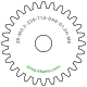 Zahnrad M0.2 / 28 Z AD 6,0mmBohrung (D) mm 1,20 Spielpassung HBreite (T) mm 1,5Messing MO58[ZR-M0.2-Z28-T1.5-DA6-D1.2H-MS]