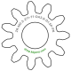 Zahnrad M0.3 / 11 Z AD 3,9mmBohrung (D) mm 1,50 Presspassung PBreite (T) mm 1,0POM-C natur[ZR-M0.3-Z11-T1-DA3.9-D1.5P-PN]