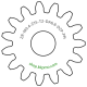Zahnrad M0.4 / 15 Z AD 6,8mmBohrung (D) mm 2,00 Presspassung PBreite (T) mm 2,0POM-C natur[ZR-M0.4-Z15-T2-DA6.8-D2P-PN]