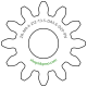 Zahnrad M0.4 / 12 Z AD 5,6mmBohrung (D) mm 2,00 Presspassung PBreite (T) mm 3,5POM-C natur[ZR-M0.4-Z12-T3.5-DA5.6-D2P-PN]