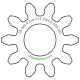 Zahnrad M0.4 / 10 Z AD 4,8mmBohrung (D) mm 2,00 Presspassung PBreite (T) mm 1,5POM-C natur[ZR-M0.4-Z10-T1.5-DA4.8-D2P-PN]