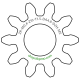 Zahnrad M0.4 / 10 Z AD 4,8mmBohrung (D) mm 2,00 Spielpassung HBreite (T) mm 1,5Messing MO58[ZR-M0.4-Z10-T1.5-DA4.8-D2H-MS]