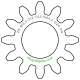 Zahnrad M0.3 / 12 Z AD 4,2mmBohrung (D) mm 2,00 Presspassung PBreite (T) mm 4,5POM-C natur[ZR-M0.3-Z12-T4.5-DA4.2-D2P-PN]
