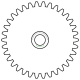 Zahnrad M0.2 / 34 Z AD 7,2mmBohrung (D) mm 1,00 Presspassung P8Breite (T) mm 1,0POM-C natur[ZR-M0.2-Z34-T1-DA7.2-D1P8-NB1.6-PN]