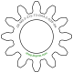 Zahnrad M0.3 / 12 Z AD 4,2mmBohrung (D) mm 2,00 Presspassung PBreite (T) mm 3,0POM-C natur[ZR-M0.3-Z12-T3-DA4.2-D2P-PN]