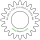 Zahnrad M0.3 / 20 Z AD 6.60mmBohrung (D) mm 3.00 H9Breite (T) mm 2.4Messing MO58[ZR-M0.3-Z20-T2.4-DA6.6-D3H9-MS]