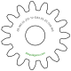 Zahnrad M0.35 / 15 Z AD 5,95mmBohrung (D) mm 1,70 H9Breite (T) mm 2,0Messing MO58[ZR-M0.35-Z15-T2-DA5.95-D1.7H9-MS]