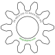 Zahnrad M0.4 / 10 Z AD 4,8mmBohrung (D) mm 2,00 Presspassung PBreite (T) mm 2,0POM-C natur[ZR-M0.4-Z10-T2-DA4.8-D2P-PN]