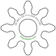Zahnrad M0.3 / 8 Z AD 3,0mmBohrung (D) mm 1,00 Spielpassung HBreite (T) mm 1,5Messing MO58[ZR-M0.3-Z8-T1.5-DA3-D1H-MS]