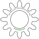 Zahnrad M0.3 / 12 Z AD 4.2mmBohrung (D) mm 2.00 Presspassung PBreite (T) mm 4.5POM-C natur[ZR-M0.3-Z12-T4.5-DA4.2-D2P-PN]