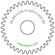 Zahnrad M0.3 / 36 Z AD 11,4mmBohrung (D) mm 3,00 Presspassung PBreite (T) mm 2,0POM-C natur[ZR-M0.3-Z36-T2-DA11.4-D3P-PN]