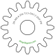 Zahnrad M0.4 / 16 Z AD 7,2mmBohrung (D) mm 2,00 Presspassung PBreite (T) mm 3,5POM-C natur[ZR-M0.4-Z16-T3.5-DA7.2-D2P-PN]
