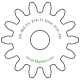 Zahnrad M0.25 / 14 Z AD 4,0mmBohrung (D) mm 1,00 Presspassung PBreite (T) mm 1,0POM-C natur[ZR-M0.25-Z14-T1-DA4-D1P-PN]