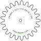 Zahnrad M0.7 / 21 Z AD 16,10mmBohrung (D) mm massivBreite (T) mm 10,0POM-C natur[ZR-M0.7-Z21-T10-DA16.1-PN]