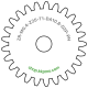 Zahnrad M0.4 / 25 Z AD 10,8mmBohrung (D) mm 2,00 Presspassung PBreite (T) mm 1,0POM-C natur[ZR-M0.4-Z25-T1-DA10.8-D2P-PN]