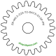 Zahnrad M0.3 / 23 Z AD 7,5mmBohrung (D) mm 1,50 Presspassung PBreite (T) mm 2,0POM-C natur[ZR-M0.3-Z23-T2-DA7.5-D1.5P-PN]623