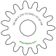 Zahnrad M0.3 / 15 Z AD 5,1mmBohrung (D) mm 1,50 Presspassung PBreite (T) mm 2,0POM-C natur[ZR-M0.3-Z15-T2-DA5.1-D1.5P-PN]623