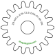 Zahnrad M0.3 / 18 Z AD 6,0mmBohrung (D) mm 1,50 Presspassung PBreite (T) mm 2,5POM-C natur[ZR-M0.3-Z18-T2.5-DA6-D1.5P-PN]GTW
