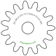 Zahnrad M0.4 / 15 Z AD 6,8mmBohrung (D) mm 1,50 Spielpassung HBreite (T) mm 1,5Messing MO58[ZR-M0.4-Z15-T1.5-DA6.8-D1.5H-MS]