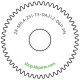 Zahnrad M0.4 / 51 Z AD 21,2mmBohrung (D) mm 6,00 Presspassung PBreite (T) mm 3,0POM-C natur[ZR-M0.4-Z51-T3-DA21.2-D6P-PN]