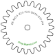 Zahnrad M0.4 / 23 Z AD 10,0mmBohrung (D) mm 1,00 Presspassung PBreite (T) mm 2,5POM-C natur[ZR-M0.4-Z23-T2.5-DA10-D1P-PN]