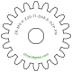 Zahnrad M0.4 / 20 Z AD 8,8mmBohrung (D) mm 2,00 Presspassung PBreite (T) mm 1,0POM-C natur[ZR-M0.4-Z20-T1-DA8.8-D2P-PN]