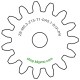 Zahnrad M0.3 / 15 Z AD 5,1mmBohrung (D) mm 1,00 Presspassung PBreite (T) mm 1,0POM-C natur[ZR-M0.3-Z15-T1-DA5.1-D1P-PN]