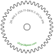 Zahnrad M0.3 / 39 Z AD 12,3mmBohrung (D) mm 1,50 Presspassung PBreite (T) mm 1,0POM-C natur[ZR-M0.3-Z39-T1-DA12.3-D1.5P-PN]