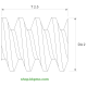 Schnecke M0.2 / Ø 2,0 mm / 1-gängigLänge (T) mm 2,5Bohrung (D) mm 0,80 Spielpassung HDrehrichtung rechtsMessing MO58[SN-M0.2-d2-T2.5-D0.8H-MS-R]