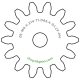 Zahnrad M0.4 / 14 Z AD 6,4mmBohrung (D) mm 1,20 Presspassung PBreite (T) mm 1,0POM-C natur[ZR-M0.4-Z14-T1-DA6.4-D1.2P-PN]