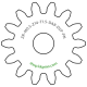 Zahnrad M0.5 / 14 Z AD 8.0mmBohrung (D) mm 2.00 Presspassung PBreite (T) mm 1.5POM-C natur[ZR-M0.5-Z14-T1.5-DA8-D2P-PN]