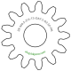 Zahnrad M0.5 / 13 Z AD 7.5mmBohrung (D) mm 2.50 Presspassung PBreite (T) mm 3.0POM-C natur[ZR-M0.5-Z13-T3-DA7.5-D2.5P-PN]