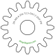 Zahnrad M0.4 / 16 Z AD 7.2mmBohrung (D) mm 2.00 Presspassung PBreite (T) mm 2.5POM-C natur[ZR-M0.4-Z16-T2.5-DA7.2-D2P-PN]