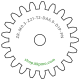 Zahnrad M0.3 / 21 Z AD 6.9mmBohrung (D) mm 1.00 Presspassung PBreite (T) mm 2.0POM-C natur[ZR-M0.3-Z21-T2-DA6.9-D1P-PN]