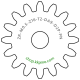 Zahnrad M0.5 / 16 Z AD 9.0mmBohrung (D) mm 2.00 Presspassung PBreite (T) mm 2.0POM-C natur[ZR-M0.5-Z16-T2-DA9-D2P-PN]