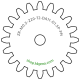 Zahnrad M0.5 / 20 Z AD 11.0mmBohrung (D) mm 1.50 Presspassung PBreite (T) mm 2.0POM-C natur[ZR-M0.5-Z20-T2-DA11-D1.5P-PN]