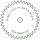 Zahnrad M0.2 / 37 Z AD 7.8mmBohrung (D) mm 1.00 Presspassung PBreite (T) mm 1.0POM-C natur[ZR-M0.2-Z37-T1-DA7.8-D1P-PN]