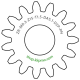 Zahnrad M0.3 / 15 Z AD 5,1mmBohrung (D) mm 2,00 Presspassung PBreite (T) mm 1,5POM-C natur[ZR-M0.3-Z15-T1.5-DA5.1-D2P-PN]