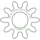Zahnrad M0.3 / 10 Z AD 3.6mmBohrung (D) mm 1.50 Presspassung PBreite (T) mm 1.0POM-C natur[ZR-M0.3-Z10-T1-DA3.6-D1.5P-PN]