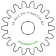 Zahnrad M0.2 / 18 Z AD 4.0mmBohrung (D) mm 1.00 Spielpassung HBreite (T) mm 1.0Messing MO58[ZR-M0.2-Z18-T1-DA4-D1H-MS]