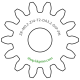 Zahnrad M0.2 / 14 Z AD 3.2mmBohrung (D) mm 1.00 Presspassung PBreite (T) mm 2.0POM-C natur[ZR-M0.2-Z14-T2-DA3.2-D1P-PN]