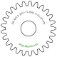 Zahnrad M0.2 / 25 Z AD 5.4mmBohrung (D) mm 1.50 Presspassung PBreite (T) mm 1.0POM-C natur[ZR-M0.2-Z25-T1-DA5.4-D1.5P-PN]